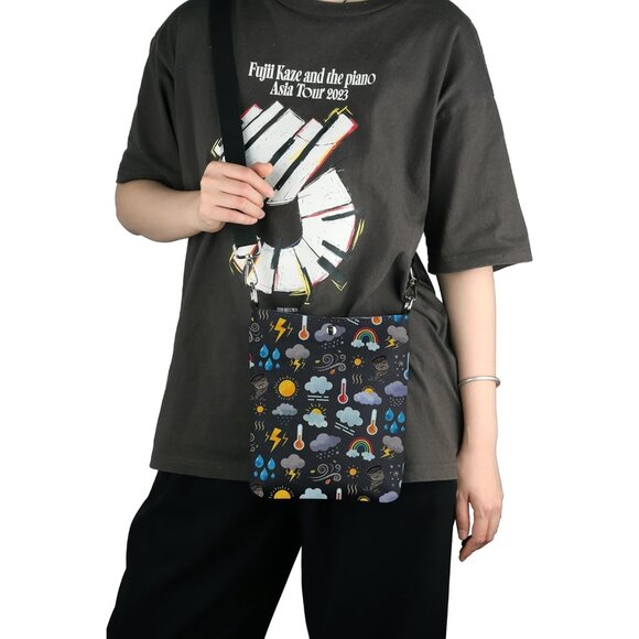 Weather Forecaster Meteorology Graduation Gift Canvas Crossbody Bag - Lightweigh - Picture 4 of 7